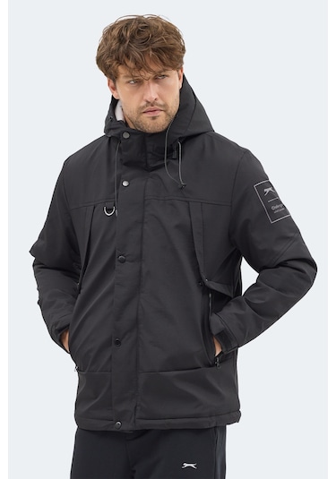 Slazenger Globe Erkek Siyah Mont & Kaban Siyah