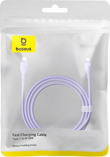 Baseus Pudding Serisi 20w Type-c - 8 Pin Hızlı Şarj Veri Kablosu, Uzunluk: Cbtx,2m Cbtx
