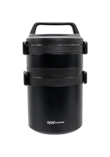 Rox Camping 2.2 Lt Yemek Termosu Siyah