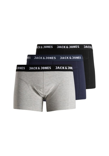 Jack & Jones 12160750 3 lü Erkek  Siyah Boxer