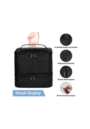 Novahub Tırnak Cilası, Manikür, Torba, Yüksek Kapasiteli, Çift Katmanlı, Renkli Saklama Çantası Çok Renkli