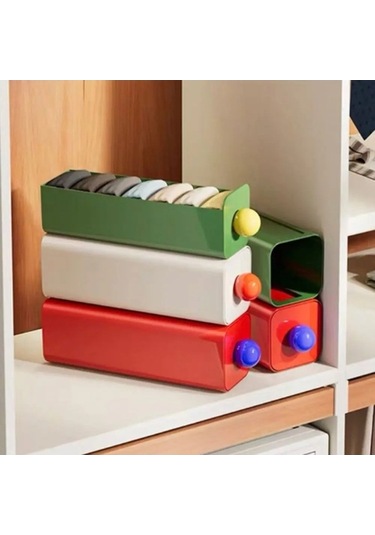 Maoyaya 1/3 Adet Dopamin Kutuları Çok Renkli, İstiflenebilir Masaüstü Saklama Kutuları Çok Renkli