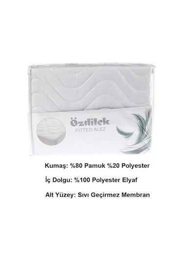Özdilek Pamuklu Sıvı Geçirmez Battal Çiftkişilik Alez 180x200+30 Beyaz Özdilek Pamuklu Sıvı Geçirmez Battal Çiftkişilik Alez 180x200+30 Beyaz