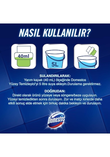 Domestos Yuzey Temızleyıcı B Cıceklerı Mor 1.5 L