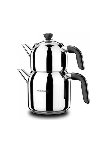 Korkmaz A079-01 Kappa Mega Çaydanlık  Takımı Siyah