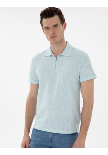 Pierre Cardin Erkek Su Yeşili Tişört 50302586-vr048 Su Yeşili