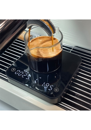 Kahve Ölçeği, 0.1g Hassas Derecelendirme, Taşınabilir Cep Ölçeği Siyah Siyah