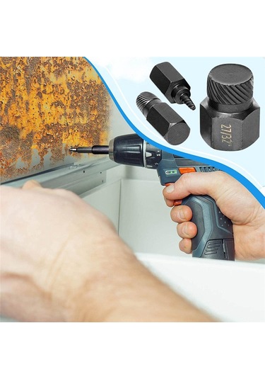 Xurunkeji Yükseltme Vida Çıkarma Seti, 10 Adet 3.2-10.3mm Ağır Hizmet Tipi Altıgen Başlı Vida Çıkarma Seti Pas Hasarlı Cıvatalar İçin 8x5x3cm