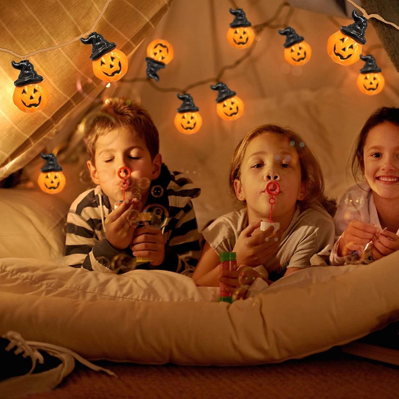 Jack-o-lanterns Cadılar Bayramı Işık Dizisi Pil İle Çalışan Cadılar Bayramı Dekorasyonu Cadılar Bayramı Partisi İç Mekan Dış Mekan Ev Festivali Dekorasyonu İçin Jack-o-lanterns Diğer