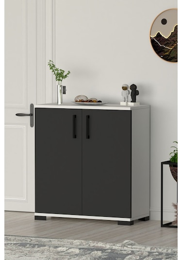 Athena Çok Amaçlı 2 Kapaklı ,kahve Köşesi,mutfak,banyo, Kiler Dolabı Antrasit Gri Antrasit