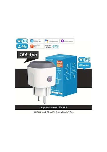 Motion003 Elivco Tuya Wifi Akıllı Priz Elc-sp01 16a Ab Fişi 110v220v Uygulama Kontrolü Wi-f