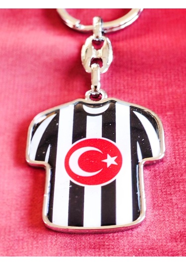 Moncuk Design Siyah Beyaz Takım Formalı Metal Anahtarlık