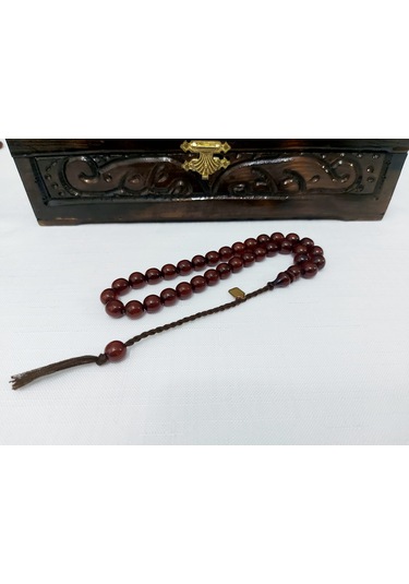 Omari Usta Havşalı Küre Kesim Hareli Sıkma Kehrbar Tesbih 9.5x9.5