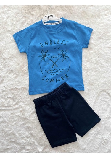 Endeles Summer Şortlu İkili Takım mavi