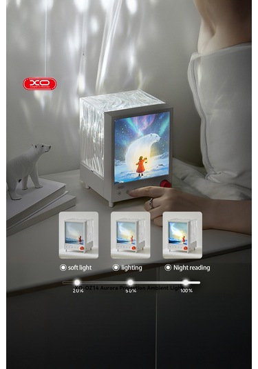 Xo-oz14 Aurora 1200mah Projeksiyon Ortam Aydınlatması Gece Lambası Ve Hoparlör