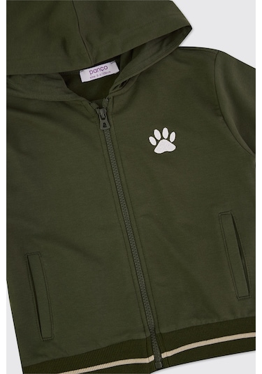 Panço Erkek Çocuk Fermuarlı Sweatshirt Lacivert Haki