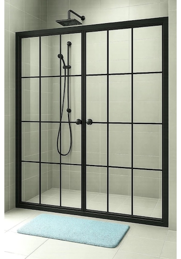 Durul Duşakabin Ön Cephe Siyah Çizgi Siyah