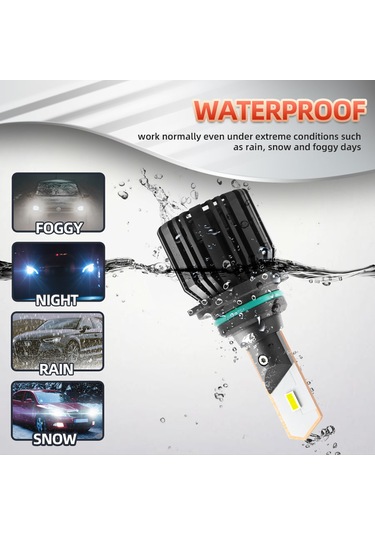 Ximistore9 S9-led Araç Farı Seti: 8000lm, Ip68 Su Geçirmez, 360 Işık Açısı, Hb4/9006 Uyumlu