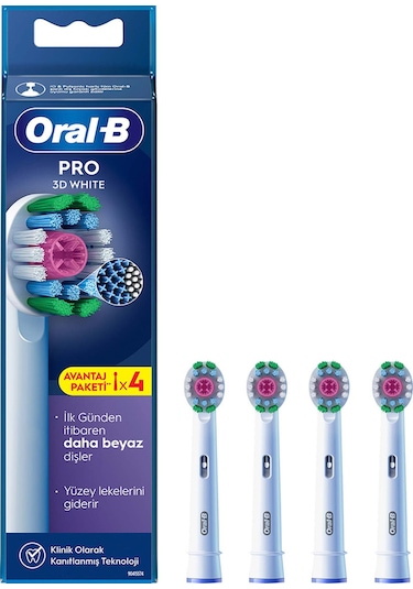 Oral-B Şarjlı Diş Fırçası Yedek Başlığı 3D White X-Filament 4 Adet Ürün