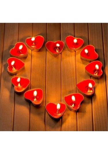 Mum Tea Lights 16Ad Kalp Şekilli