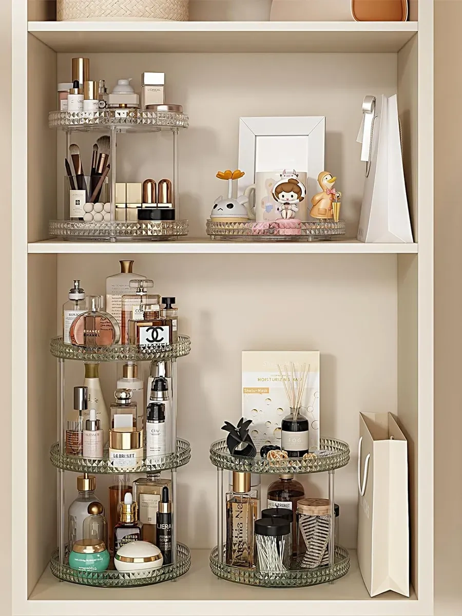 Online Select Döner Masaüstü Standı, Kozmetik Ve Baharatlar İçin 284495662 Siyah Kristal