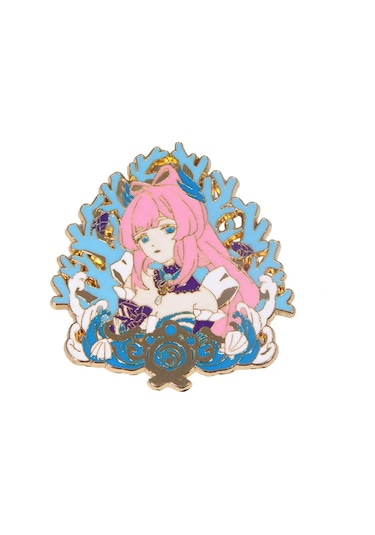 Oyun Genshin Etki Emaye Pim Anime Wendi Zhongli Keqing Tartaglia Hu Tao Sangonomiya Kokomi Sangonomiya Kokomi Çok Renkli