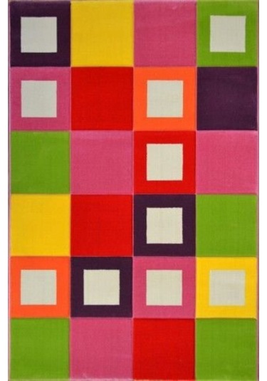 Tarz Antialerjik Çocuk Halısı 487Renkli Kutu 120X180 Cm Çok Renkli