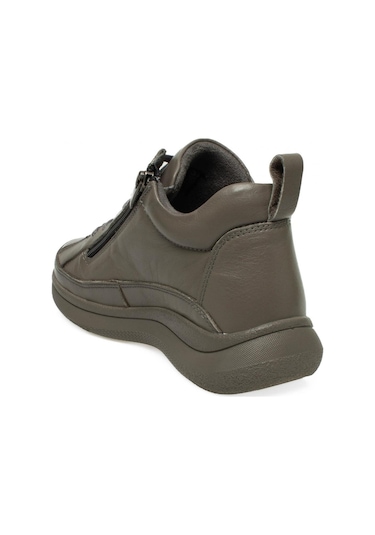 Forelli Neva 27954 Comfort Deri Gri Kadın Bot Gri