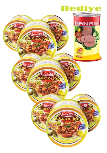 Hana Bakla Konservesi 400 Gr X 9 Adet+ Hana Salam 835gr Hediye