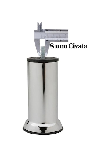 Mobilya Bazakoltukyatak Ayağı Vidalı 3/8 Kalındiş Ayak 15 Cm 4 Ad