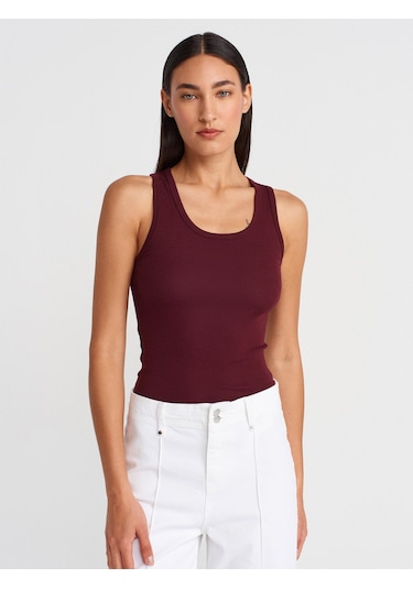 Dilvin 31805 Kalın Askılı Top-bordo Bordo