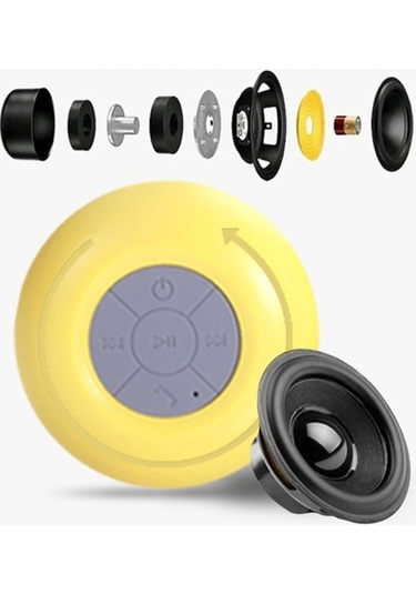 Suya Dayanıklı Taşınabilir Mini Bluetooth Hoparlör - Banyo, Araç Ve Dış Mekan Kullanımı İçin