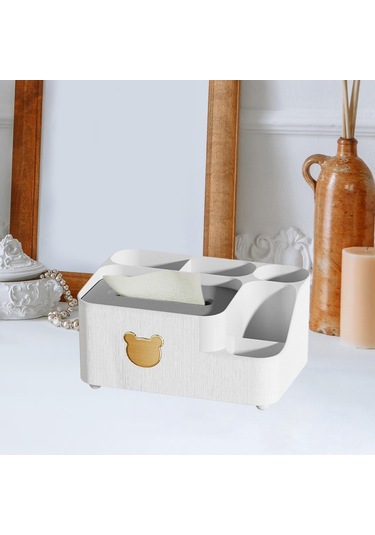 Suntek Gece Standı Ofis Dresser Beyaz L Için Doku Kutusu Tutucu