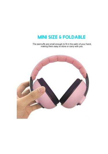 Dianziye 6 Ay-3 Yaş Bebek Ve Çocuk Gürültü Engelleyici Kulaklık, 21db Gürültü Redüksiyonu, Uyku Ve Etkinliklerde İşitme Koruması, Ayarlanabilir Bant, Katlanabilir, Yumuşak Sprey, Pembe, Bm-3 Modeli