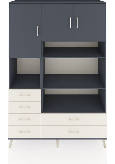 Hyperion Dolap 9 Raflı 6 Çekmeceli 3 Kapaklı 132x44x195 Antrasit-antrasit/aytaşı Antrasıt/aytası Hyperion Dolap 9 Raflı 6 Çekmeceli 3 Kapaklı 132x44x195 Antrasit-antrasit/aytaşı Antrasıt/aytası