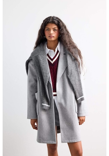 Defacto Regular Fit Kaşe Kaşe E8636ax25augr476 Gri