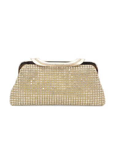 Guja 25kc1284 Kadın Taşlı Abiye Çanta Altın Altın