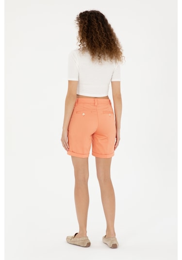 U.s. Polo Assn. Kadın Somon Şort / Bermuda 50281722-vr047 Somon