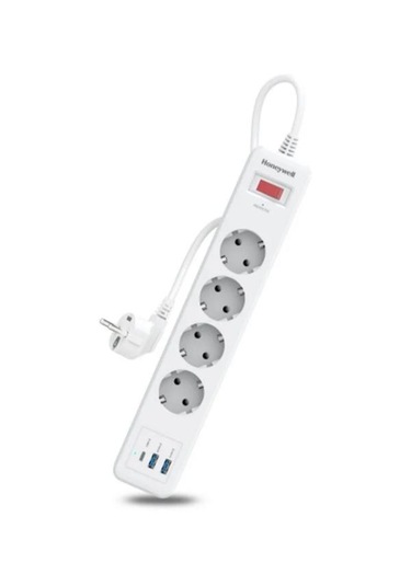 Honeywell Akım Korumalı Priz 4lü 1xtype-c 2xusb-a Hc000042