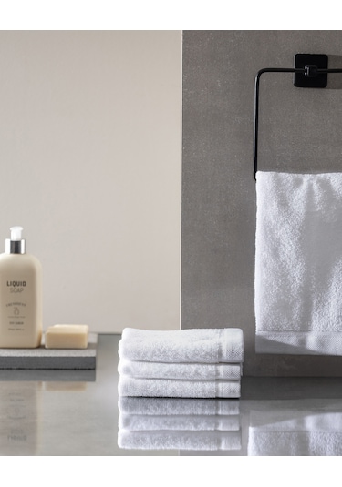 Avelia 4'lü %100 Pamuk El Havlusu - Beyaz - 30x50 Cm 8684427281376 Çok Renkli