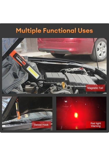 Pasajdanal Profesyonel Acil Durum Tamirci Feneri Mıknatıslı Şarjlı Sarı