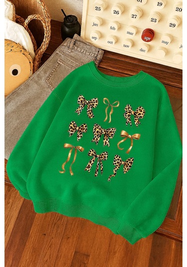 Benroma 3 İplik Penye Çilek Baskılı Unisex Sweatshırt Çok Renkli
