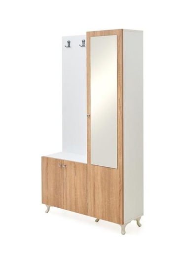 Just Home Aynalı Portmanto - Sonoma / Beyaz Sonoma / Beyaz