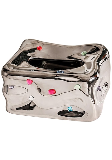 Suntek İskandinav Tarzı Yüz Tuvalet Kağıdı Rafı Gümüş Gümüş