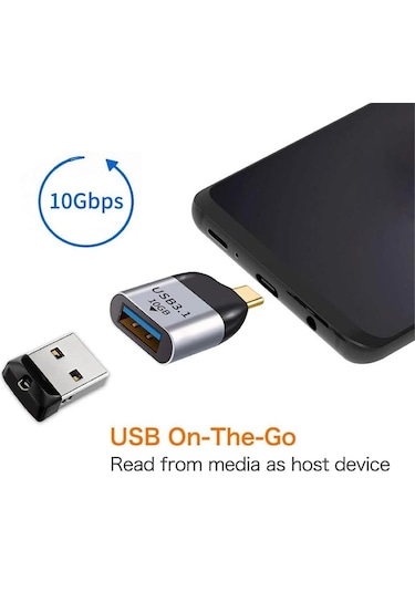 Cr24 M-ac-book Thunderbolt Uyumlu Type-c 3.1'den Usb 3.1'e 10gbps Hız Çevirici Adaptör