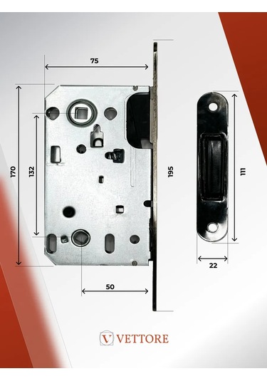 Vettore Manyetik Dil Tip Gömme Kilit 215236653 Zirveli