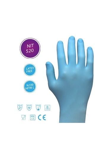 Punta Nıt 520 - Pudrasız Mavi 100% Nitril Muayene Eldiveni
