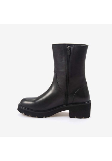Kemal Tanca Hakiki Deri Kadın Günlük Bot 7007 Siyah