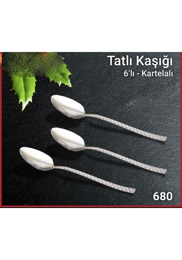 Konak Züccaciye Hasır Desen 6lı Tatlı Kaşığı