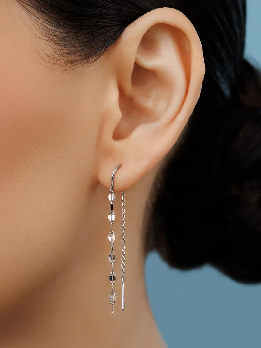 Veronika Jewelry Factory Uzun Zincirli Gümüş 925 Küpeler 439431929 Diğer